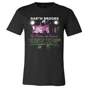 NEW Garth Brooks Official 2020 Summer Drive-In Theater, T-Shirt Black, Size M